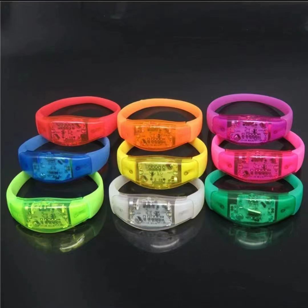 Customizable Sound-Activated LED Bracelet – Transparent Shell
