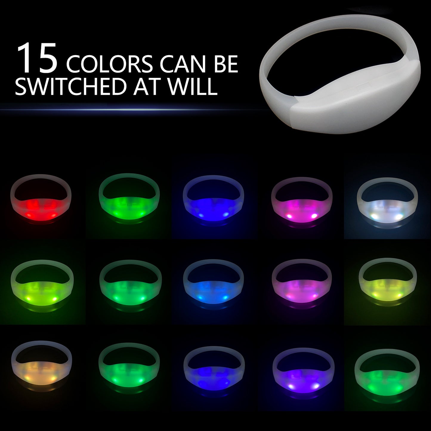 Customizable Remote-Controlled LED Bracelet – DMX & Sound-Activated
