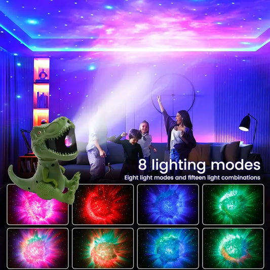 Dinosaur Star Projector Night Light – T-Rex LED Nebula Lamp